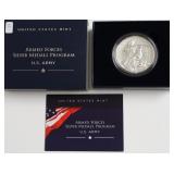 ARMED FORCES SILVER MEDAL W BOX PAPERS