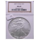 2007 NGC MS69 SILVER EAGLE