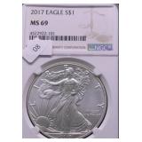 2017 NGC MS69 SILVER EAGLE
