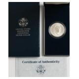 PROOF EISENHOWER SILVER DOLLAR W BOX PAPERS