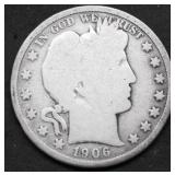 1906 BARBER HALF DOLLAR G