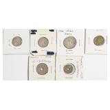 6 FRANCE COINS