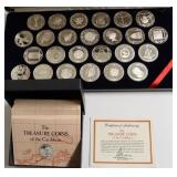 SILVER TREASURE COINS CARRIBEAN W BOX PAPER