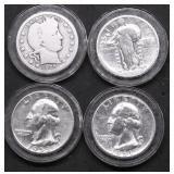 4 SILVER QUARTERS