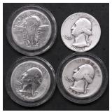4 SILVER QUARTERS