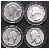 4 SILVER QUARTERS