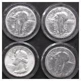 4 SILVER QUARTERS