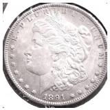 1891 CHOICE BU MORGAN DOLLAR