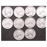 10 SILVER QUARTERS
