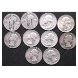 10 SILVER QUARTERS