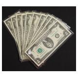 10 GEM BU 2 $ FEDERAL RESERVE NOTES