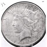 1923 S PEACE DOLLAR VF DETAILS