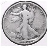 1927 S WALKING HALF DOLLAR VG
