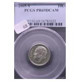 2005 S PCGS PF69DC ROOSEVELT DIME