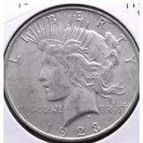 1923 D PEACE DOLLAR VF