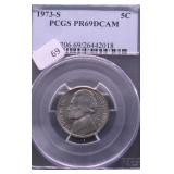 1973 S PCGS PF69DC JEFFERSON NICKEL
