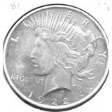 1922 D PEACE DOLLAR VF