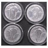 4 SILVER QUARTERS