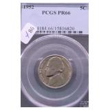 1952 PCGS PF66 JEFEFRSON NICKEL