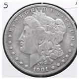 1901 S MORGAN DOLLAR VF