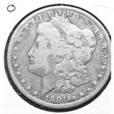 1901 O MORGAN DOLLAR VF