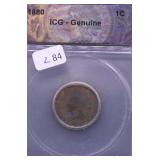 1880 INDIAN HEAD CENT VG