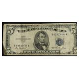 FIVE DOLLAR SILVER CERTIFICATE VF