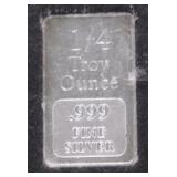 1/4 OZ .999 SILVER BAR