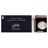 PROOF BEN FRANKLIN SILVER DOLLARW BOX PAPER