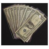 10 SILVER CERTIFICATES