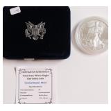 2021 SILVER EAGLE GEM W BOX PAPERS