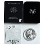2002 PROOF SILVER EAGLE W BOX PAPERS