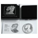 2024 PROOF SILVER EAGLE W BOX PAPERS