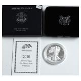 2010 PROOF SILVER EAGLE W BOX PAPERS