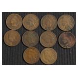 10 INDIAN HEAD CENTS