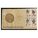 FIRST DAY COVER BICENTENNIAL MEDAL