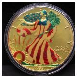 COLORIZED SILVER EAGLE W BOX