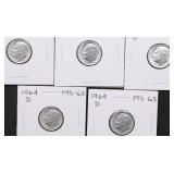 5 1964 D CHOICE B ROOSEVELT DIMES