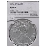 1996 NGC MS69 SILVER EAGLE