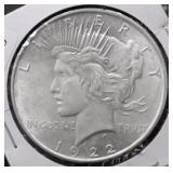 1922 CHOICE BU PEACE DOLLAR