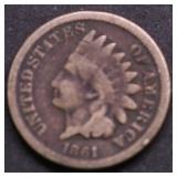 1861 INDIAN HEAD CENT G