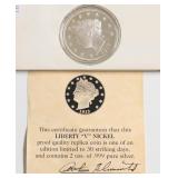 2 OZ .999 SILVER ROUND W COA
