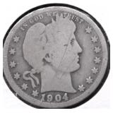 1904 O BARBER QUARTER G