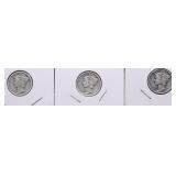 3 MERCURY DIMES