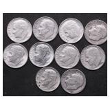 10 SILVER DIMES