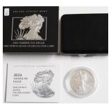 2024 PROOF SILVER EAGLE W BOX PAPERS