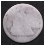 1842 SEATED HALF DIME AG