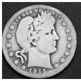 1915 D BARBER QUARTER G