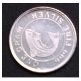 1 GRAM .999 SILVER ROUND