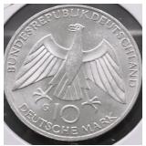 GERMAN SILVER 10 MARKS CHOICE BU